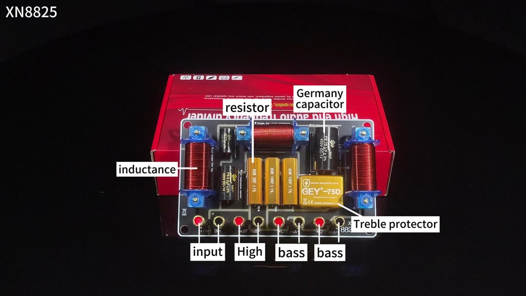 xn8825-เน็ตเวิร์ค-3ทาง-เน็ตเวิร์ค-ตัวแบ่งความถี่ลำโพง-crossover-network-คุณภาพสูง-4-8khz-3-way-high-end-passive