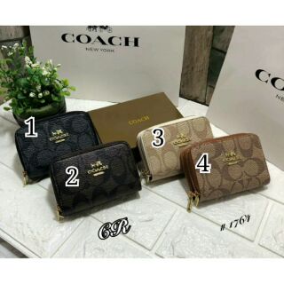 กระเป๋าสตางค์ coach 2ซิป ขนาด 6 นิ้ว