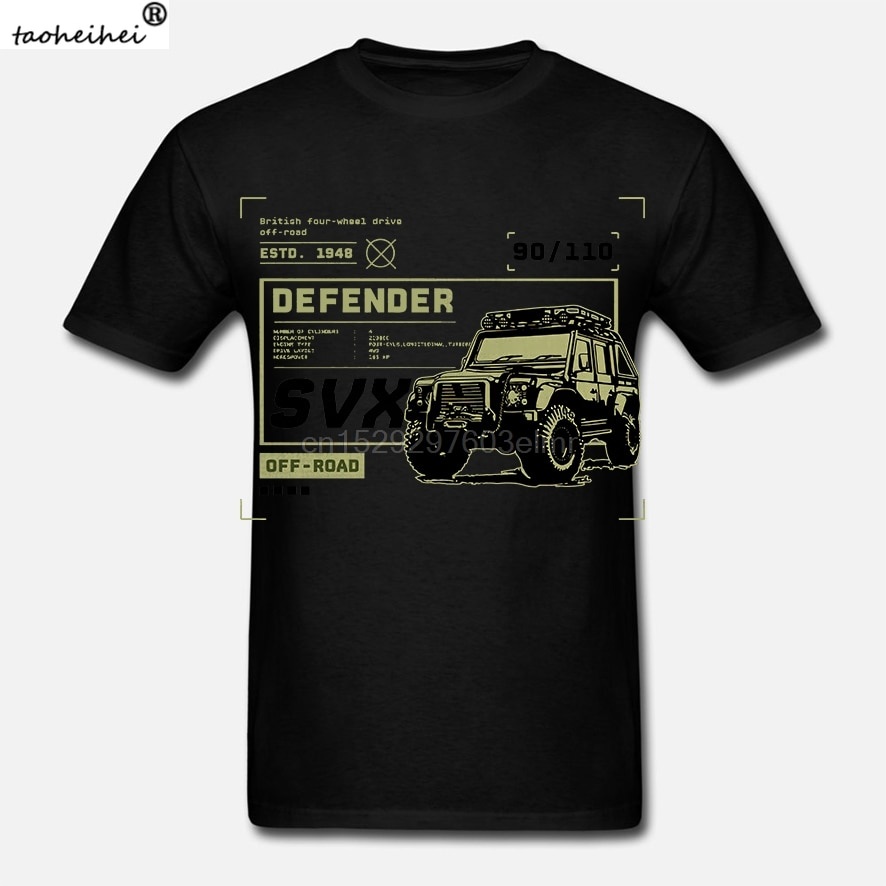 เสื้อยืด-พิมพ์ลาย-defender-svx-off-road-rover-90-110-แฟชั่นสําหรับผู้ชาย