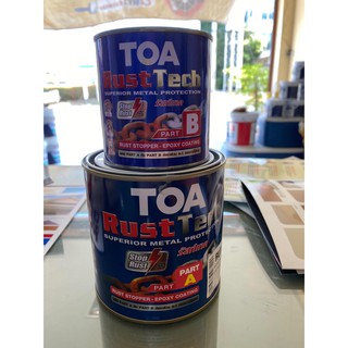 ทีโอเอ รัสท์เทค สีรองพื้นอิพ็อกซี่ ทาทับสนิม TOA Rust Tech Epoxy Primer (ชุดA+B)