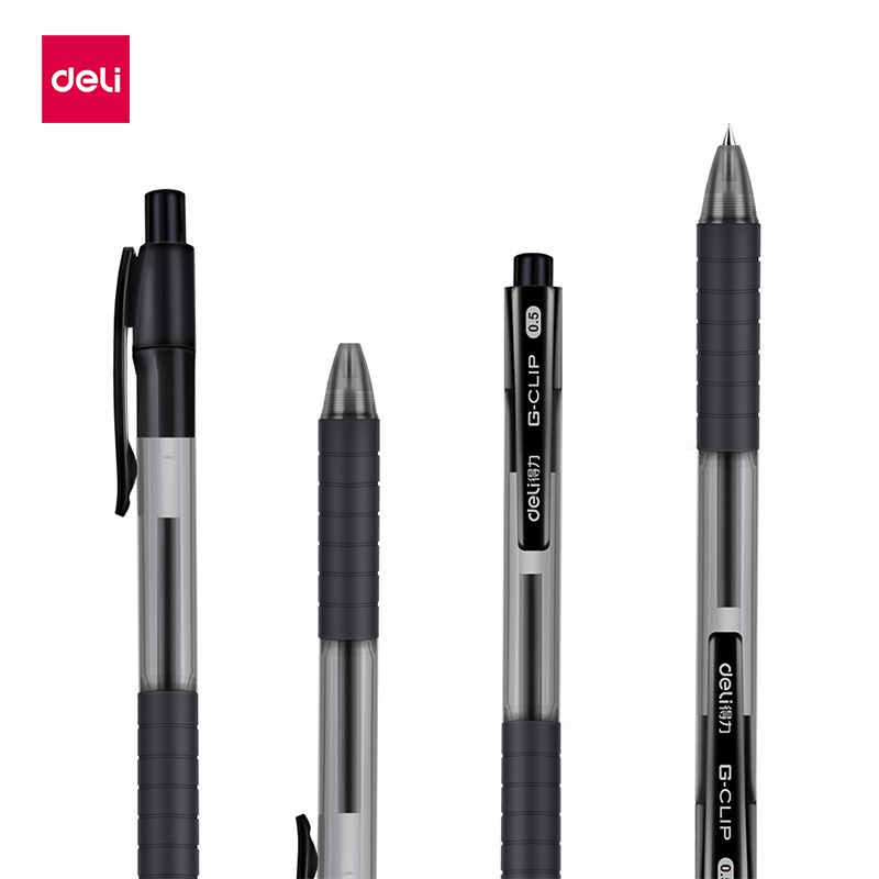 ภาพสินค้าDeli ปากกาเจล ปากกา ปากกาดำ ปากกาแบบปลอก อุปกรณ์การเขียน อุปกรณ์การเขียน สีดำ ขนาด 0.5mm 1ชิ้น Gel Pen Black makoto_mall จากร้าน makoto_mall บน Shopee ภาพที่ 1
