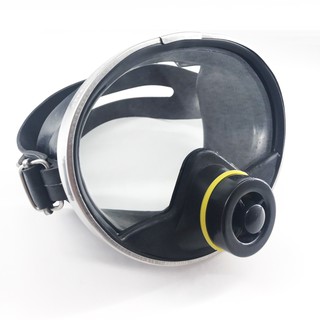 สินค้า Pacific Rubber Diving Mask แปซิฟิค หน้ากากดำน้ำ แว่นดำน้ำ แว่นตาดำน้ำ หน้ากากดำน้ำตื้น หน้ากากดำน้ำเลนส์กระจก (สีดำ)
