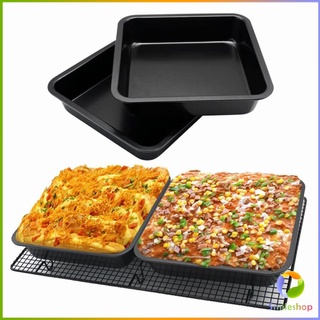 Smileshop ถาดอบเค้กแบบสี่เหลี่ยม ถาดอบพิซซ่า ถาดอบขนมปัง Square cake pan