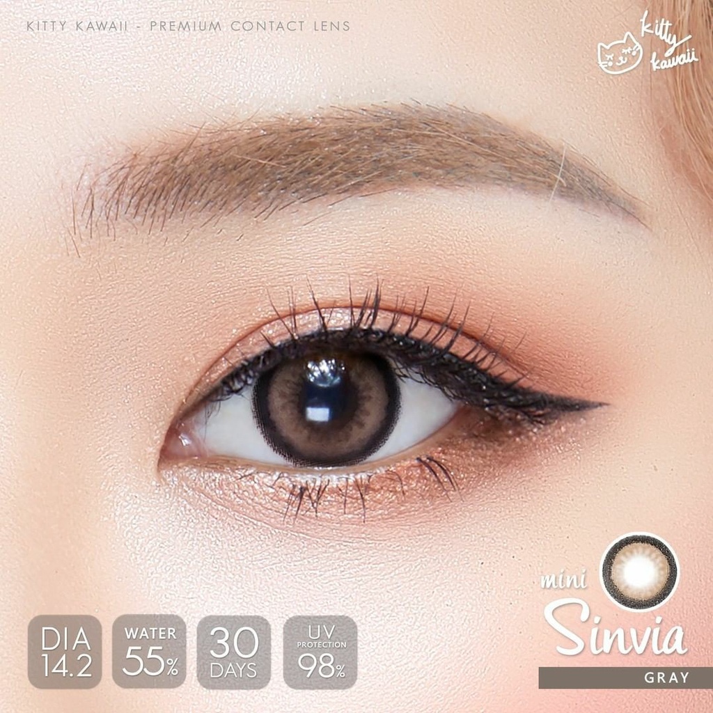 Mini Sinvia Gray/สีเทา [สายตาสั้น -0.00 ถึง -10.00] เลนส์ เล็ก / Mini ...