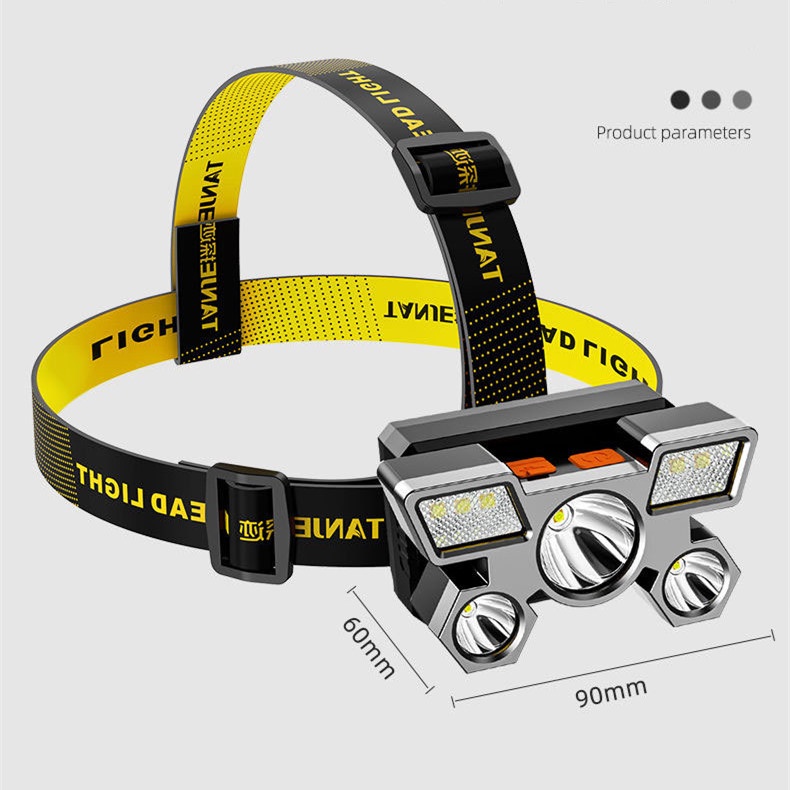 mama-ไฟหน้าไฟแรง-led-เครื่องบินห้าหัว-usb-แบบชาร์จไฟได้หัวติดไฟฉายขนาดเล็กกลางแจ้ง-miners-โคมไฟโคมไฟหน้า