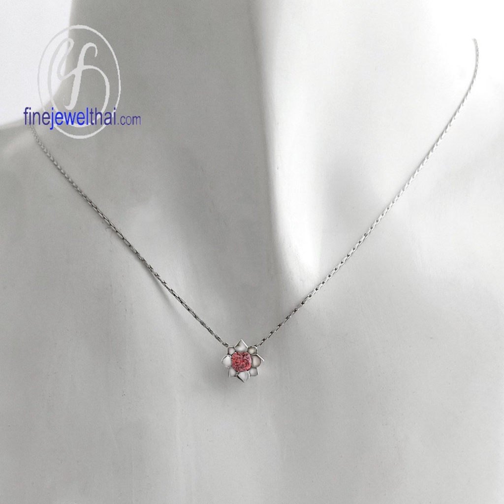 finejewelthai-จี้ทับทิม-ทับทิม-จี้พลอย-พลอยประจำเดือนเกิด-ruby-silver-pendant-birthstone-p1058rb00e