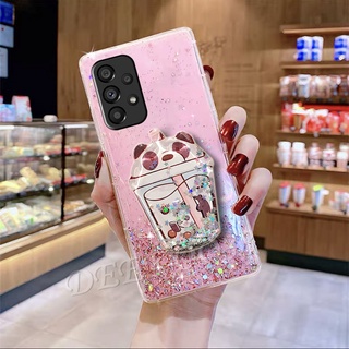 2022 New ใหม่ เคสโทรศัพท์ ซัมซุง Samsung Galaxy A73 A23 LTE A13 A03 Core A03S M23 M33 M22 4G 5G Handphone Case Cute Lovely Cartoon Bears Bracket Phone Casing With Stand Holder Back Cover SamsungA73 SamsungA23 SamsungA13