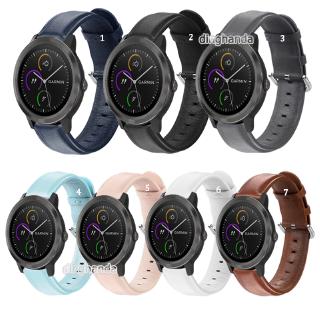 สายหนังลูกวัวสำหรับ Garmin Vivoactive 3 music