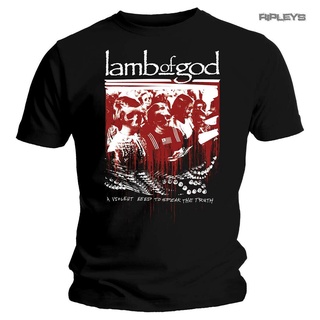 เสื้อยืดสีขาวGILDAN เสื้อยืดลําลอง คอกลม แขนสั้น พิมพ์ลาย Lamb Of God Legixx Enough Is Enough Heavy Metal สําหรับผู้ชายS