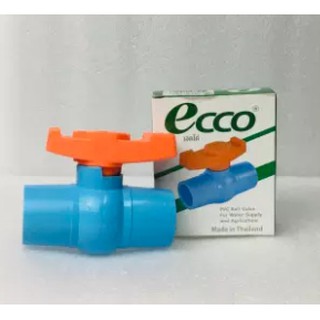 บอลล์วาว PVC ECCO แบบสวม 1/2" (4หุน)