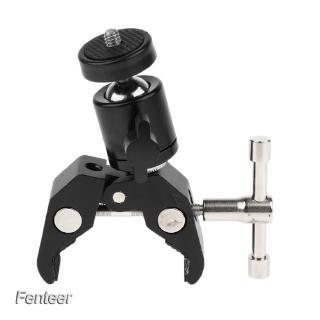 [FENTEER] Clamp Mount w/ 1/4" Ball Head Hot Shoe Adapter Magic Arm for Camera Monitor