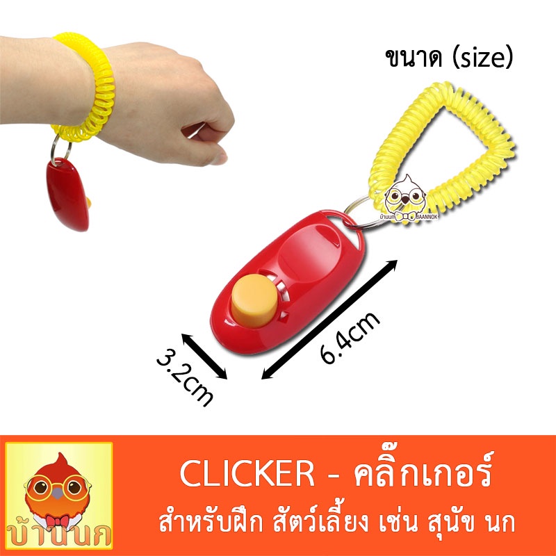 clicker-คลิ๊กเกอร์-ฝึกสัตว์เลี้ยง-ฝึกสุนัข-ฝึกนก-นกแก้ว-หมา-สุนัข-pet-training