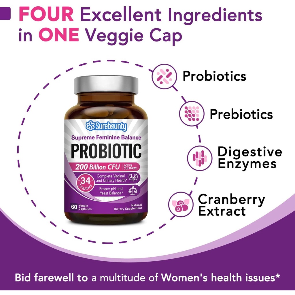 โปรไบโอติกเพื่อผู้หญิงโดยเฉพาะ-surebounty-womens-probiotic-200-billion-cfu-34-strains-prebiotics-60-caps-no-890