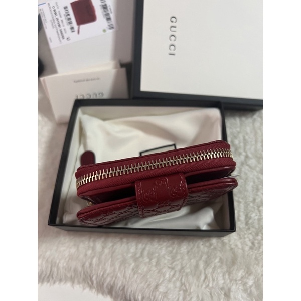 new-gucci-guccissima-zippy-wallet-แดง-ของแท้