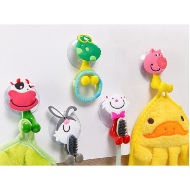 พร้อมส่งทันที-ที่แขวนแปรงสีฟันลายการ์ตูนซิลิโคน