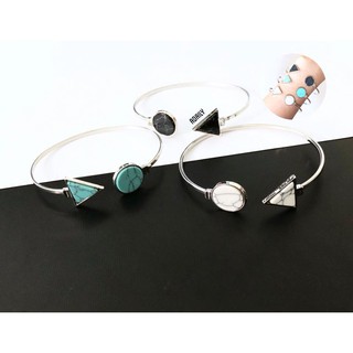 กำไลลายหินอ่อน สไตล์ Minimal " Minimal Marble Bangle " [พร้อมส่ง]