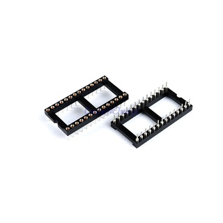 อะแดปเตอร์ซ็อกเก็ต IC DIP-28 รูกลม 28 Pin กว้าง 2.54 มม. DIP DIP28 28 Pin 5 ชิ้น ต่อล็อต พร้อมส่ง