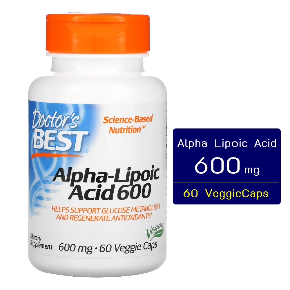 ภาพสินค้าDoctor's Best, Alpha-Lipoic Acid, 600 mg NAC Detox Regulators วิตามินอัลฟ่าไลโบอิค 60 Veggie Caps จากร้าน puna_shop บน Shopee ภาพที่ 2