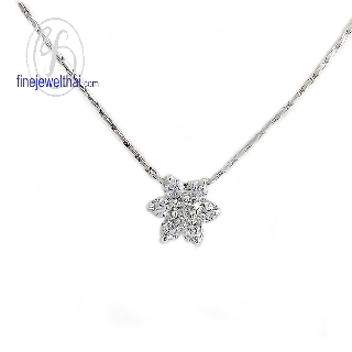 Finejewelthai จี้-เพชร-จี้เพชร-เพชรพรีเมียม-Pendant-Silver-Diamond CZ - P1023cz00_2