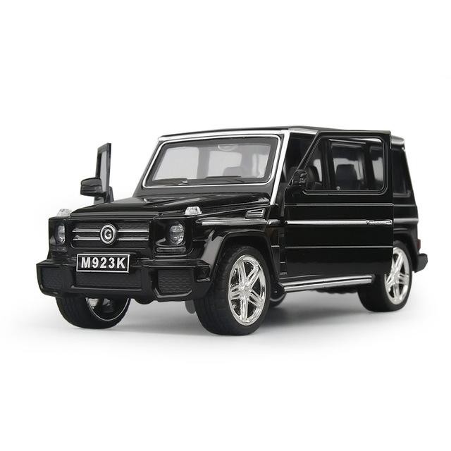 โมเดลรถยนต์-รถจี๊บ-g63-car-model-ทำจากเหล็ก-สัดส่วน-1-24-ประตู-ฝากระโปรง-เปิดปิดได้เหมือนจริง-m923k-ดำ