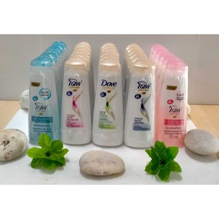 (แพ็ค 6 ขวด ) Dove โดฟ แชมพู  ขนาด 70 มล. มี 5 สูตร