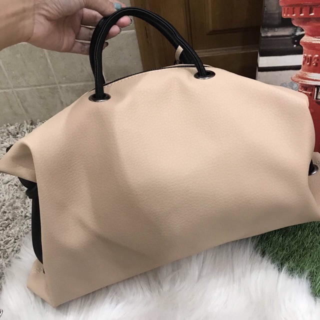 แท้-zara-soft-leather-bag-with-flower-keychain