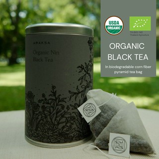 Araksa ชาดำออร์แกนิค 100% แบบบรรจุถุงชง10ถุงในถุงคราฟท์  Single Origin : Araksa Organic Black Tea/ tea bag