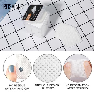 Rosalind Lint -Free Nail Wipe สำลีเช็ดเล็บสำหรับการทำสีเจล แบบไร้ขนอย่างดี หนา จำนวน 200 แผ่น/กล่อง