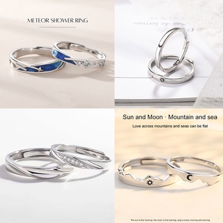 2023 แหวนคู่เงินแท้100% METEOR SHOWER แหวนคู่รัก แหวนผู้ชาย แหวนผู้หญิง แหวนคู่ แหวนปรับขนาดได้ แหวนแฟชั่น แหวนคู่แท้ 925 เงินอิตาลีสำหรับผู้หญิง 2023【XINYIA1】
