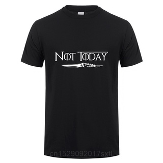 เสื้อยืดโอเวอร์ไซส์【Chic Tops】gildan เสื้อยืดแขนสั้น ผ้าฝ้าย 100% พิมพ์ลาย Not Today Arya Stark สําหรับผู้ชายS-3XL