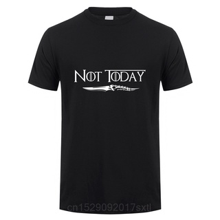 เสื้อยืดโอเวอร์ไซส์【Chic Tops】gildan เสื้อยืดแขนสั้น ผ้าฝ้าย 100% พิมพ์ลาย Not Today Arya Stark สําหรับผู้ชายS-3XL