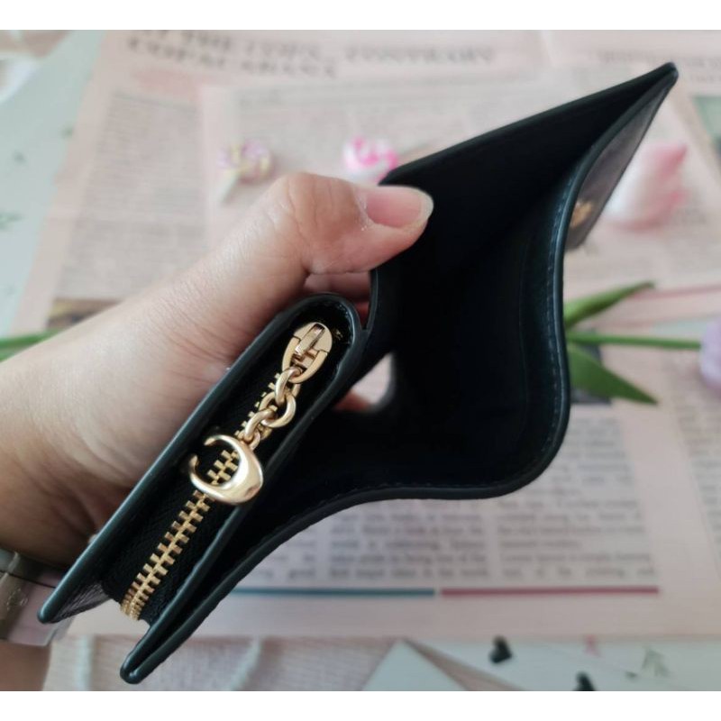 สด-ผ่อน-กระเป๋าสตางค์-สีดำ-ใส่แบงค์ได้-c2862-snap-wallet