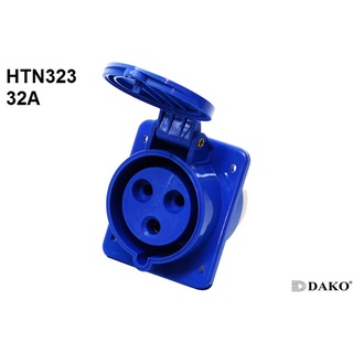 HTN 323 ปลั๊กตัวเมียฝังเฉียง 2P+E 32A 230V IP44 6h