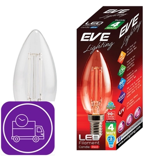 หลอด LED FILAMENT CANDLE 4 วัตต์ สีแดง E14