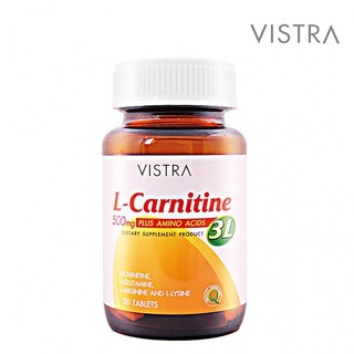 VISTRA L-Carnitine Plus 3L บรรจุ 30 TAB อาหารเสริมลดน้ำหนัก ที่จะเร่งระบบการเผาผลาญด้วย