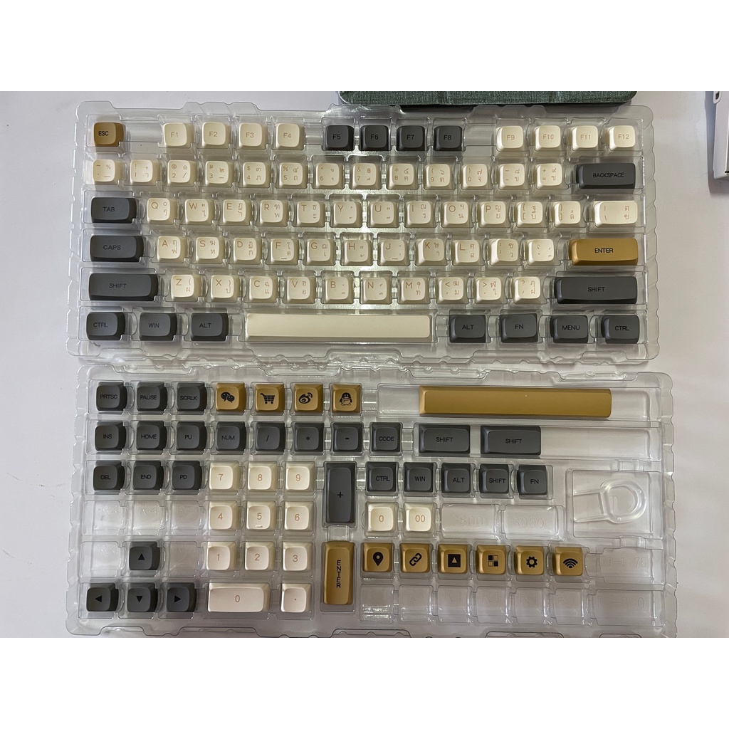 Mactale Caramel Keycaps Thai-Eng คีย์แคป ไทย - อังกฤษ Key XDA PBT 125 ...