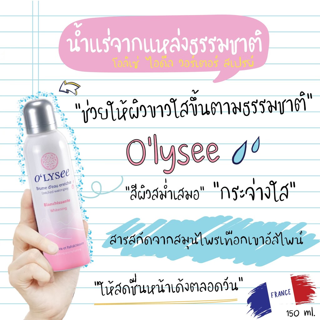 olysee-mineral-water-spray-150ml-โอลิเซ่-สเปร์ยน้ำแร่ที่อุดมไปด้วยสารสกัดจากพืชพรรณหลากชนิด