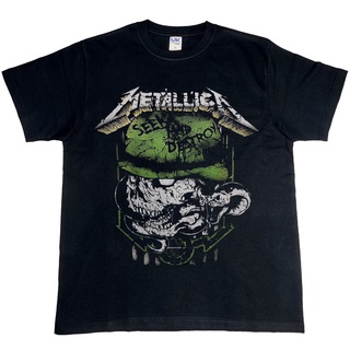 เสื้อยืด พิมพ์ลาย Metallica Band สไตล์วินเทจ