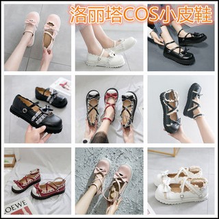 สินค้า โลลิต้า ins รองเท้าหนังขนาดเล็กหญิงใหม่ญี่ปุ่นน่ารักปากตื้นลูกไม้โบว์ซอฟท์น้องสาวรองเท้าตุ๊กตาโลลิต้า