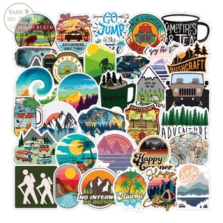 สติ๊กเกอร์ camping 200 แคมป์ปิ้ง 50ชิ้น เต้นท์ เดินป่า สติ๊กเกอร์ ตั้งแคม Sticker ป่า แคมปิ้ง แคมป์ ปิ้ง outdoor เต้น