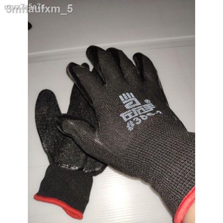 3mhaufxm_5❁#380 ถุงมือผ้าเคลือบยาง (มีสินค้าพร้อมส่ง) ถุงมือผ้าเคลือบยาง ถุงมือทำงาน ทำสวน กันบาด 12 คู่