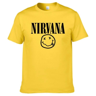 เสื้อยืดโอเวอร์ไซส์2020 Nirvana เสื้อยืดคอกลมแขนสั้นพิมพ์ลาย Nirvana สไตล์ฮิปฮอปสําหรับผู้ชายS-3XL