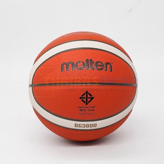 ภาพขนาดย่อของสินค้าลูกบาสเกตบอล ลูกบาส Molten BG3800 ลูกบาสบาสหนัง เบอร์7 100%มี มอก.