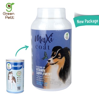 สินค้า Green Pet MaxiCoat อาหารเสริมบำรุงขน สุนัขพันธุ์กลาง/ใหญ่ น้ำหนักเกิน 10 กก. (40 เม็ด, 100 เม็ด)