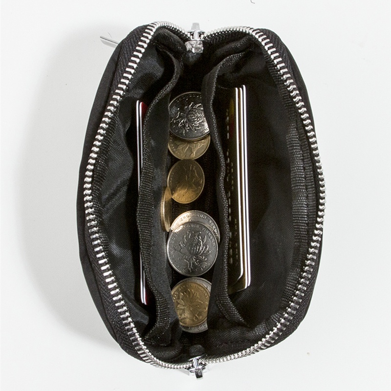 กระเป๋าสตางค์-กระเป๋าใส่เหรียญ-ใส่บัตร-ขนาดเล็ก-สีดํา-สําหรับทุกเพศ