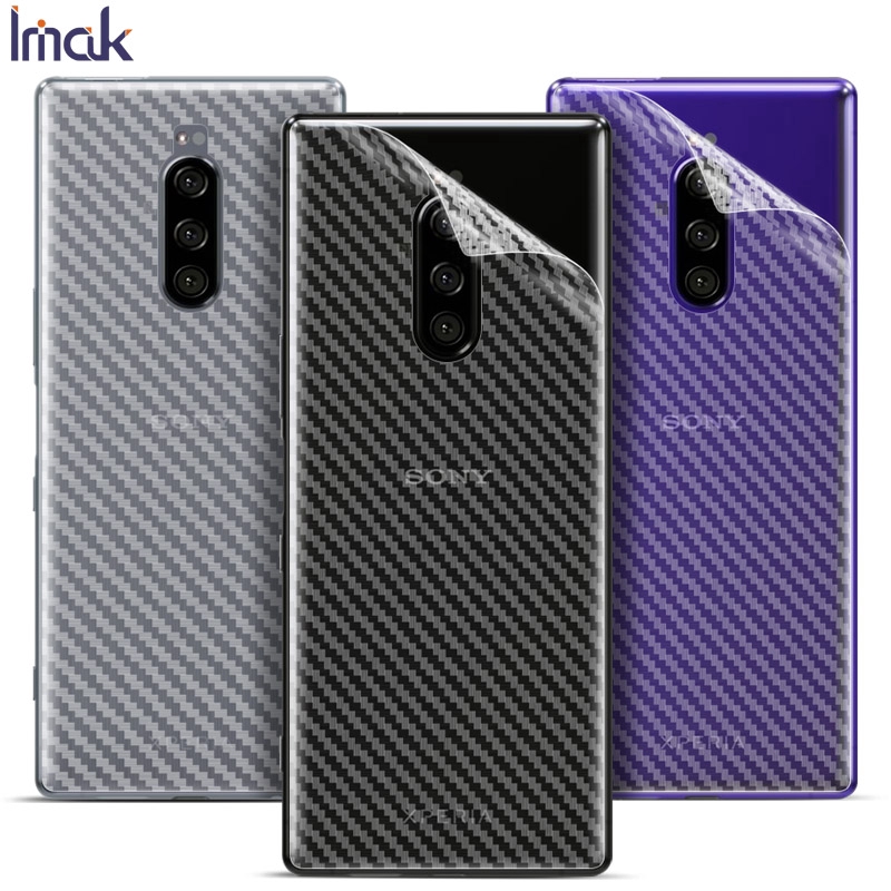 Sony Xperia 1 Carbon Fiber Pattern Matte Back Film Rear Sticker ...