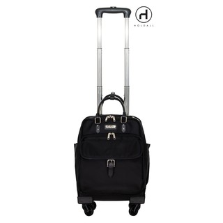 Holdall, Victoria Collection, Carry-on, Nylon Shopping Cart With Trolley &amp; Backpack Feature, Lightweight 17", 360 Spinne