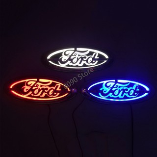 สติกเกอร์ตราสัญลักษณ์ LED 5D 14.5x5.6 ซม. สําหรับติดด้านหน้ารถยนต์ Ford Focus Mondeo Ecosport Escort Escape Fusion
