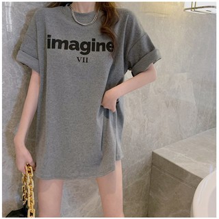 เสื้อยืดคอกลม สกรีน Imegine ผ้าเนื้อนุ่ม ละมุนผิวมากแม่ ใส่สบายจนอยากมีให้ครบสี