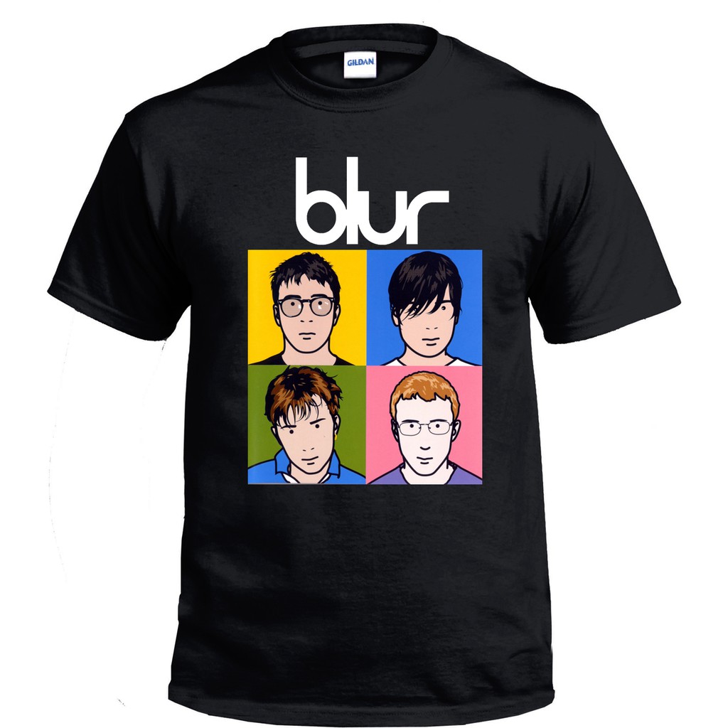 เสื้อยืดผ้าฝ้าย-100-พิมพ์ลายกราฟิก-blur-band-gildan-unisex